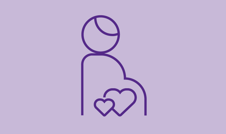 Prenatal Visits icon - purple 