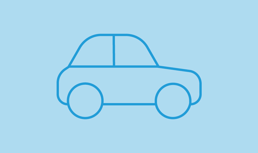 Transportation Icon - Blue