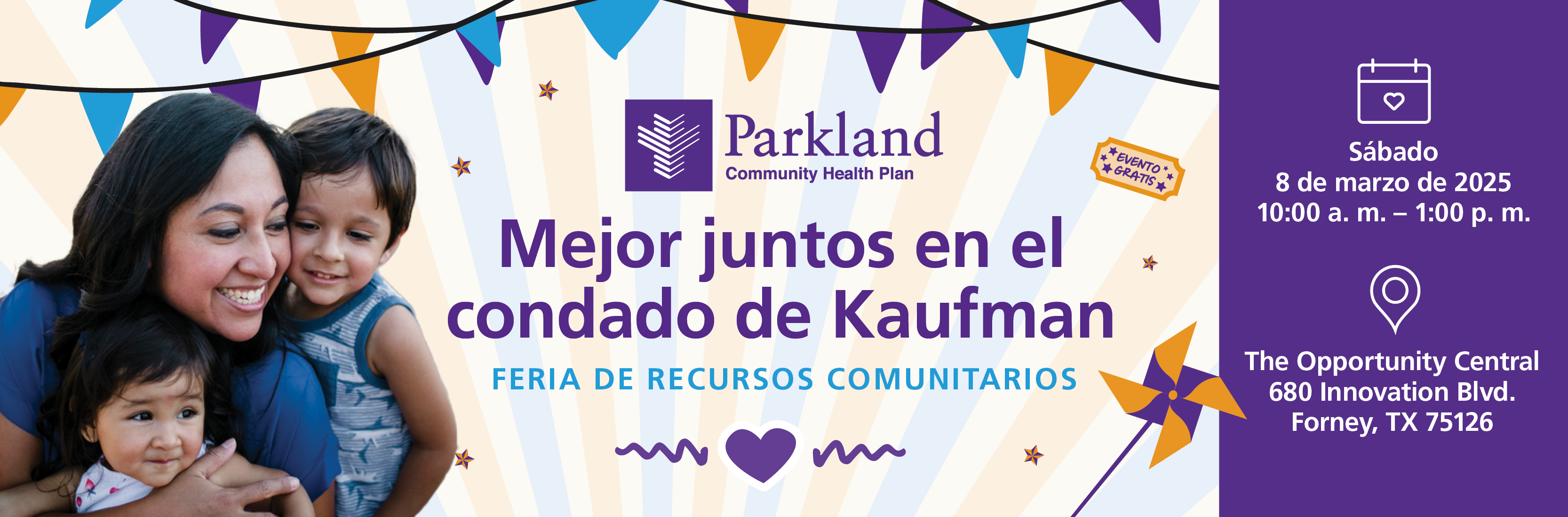 Banner de la feria de recursos Better Together en el condado de Kaufman