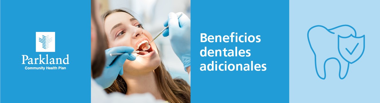 extra dental Spanish banner blue