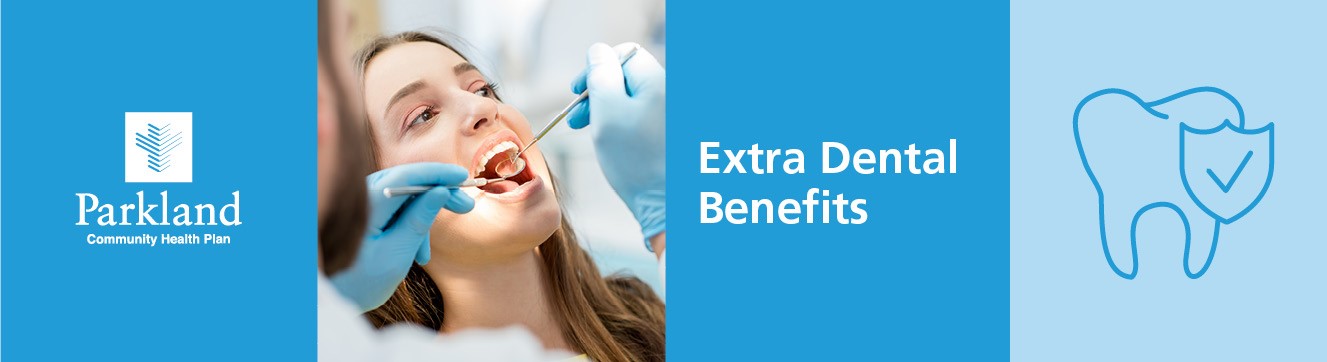 extra dental banner blue
